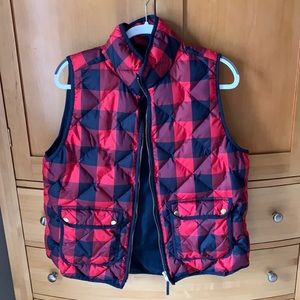 J. Crew Plaid Quilted Vest